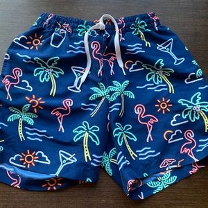 Chubbies Neon Lights Bathing Suit, Small!  7” inseam